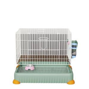 Ayı ve tavşan lüks ev büyük uzay yetişkin ve bebek kafesi anti-sprey idrar düğmesi kapatma Metal malzeme kobay evcil hayvan kafesi - Product Image 1