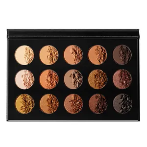 Customized cosmetics Distributors 15 Nude Colors Eyeshadow Makeup Wholesale Make up Palette No Brand