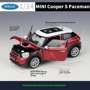 WELLY 1:24 <span class=keywords><strong>Mini</strong></span> <span class=keywords><strong>Cooper</strong></span> <span class=keywords><strong>S</strong></span> Paceman Voiture miniature en alliage avec intérieur détaillé pour collectionneurs, cadeau, vente en gros de véhicules - Product Image 2