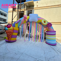 Fête d'anniversaire Activité de Noël Arc-en-ciel coloré gonflable avec glands en tissu pour accessoire de fête de carnaval