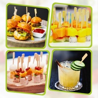 Brochettes jetables en bambou Teppo pour barbecue, personnalisables avec logo, pour kebab et autres aliments
