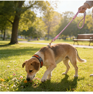 Correa para Perro con Estética Adorable, de Microfibra en Tonos Pastel, con Herrajes de Latón, para Dueños de Mascotas con Estilo - Product Image 5