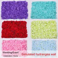 Kain sutra buatan bunga palsu untuk dekorasi jendela Paskah bunga latar belakang pernikahan pengaturan panggung dinding mawar Hydrangea