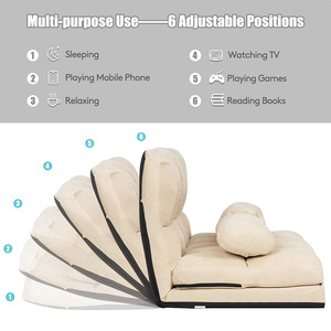 Convertible <b>Sofa</b> Bed Foldable Multifunctional Single Double Size For <b>Small</b> Apartments Bedroom Living Room Floor Use - Product Image 3