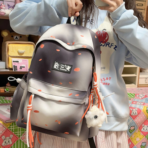 Nueva Mochila de Estilo Japonés con Teñido Batik, Colores Contrastantes, un Toque Fresco, Informal y Sencilla - Product Image 5