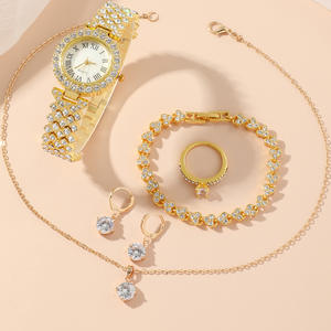 Reloj de cuarzo romano de lujo para mujer, conjunto de joyería, collar, pulsera, pendientes - Product Image 5