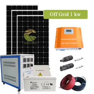 Off Grid Sistema di Alimentazione del Pannello Solare 1kw 2kw 3kw 4kw 5kw Kit di Casa Sistema di Energia Solare Con Batteria Per Led luce solare