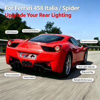 Ensemble de feux arrière LED pour Ferrari 458 Spider Italia 2010-2015, qualité OE, remplacement de l'ensemble de feux arrière de voiture
