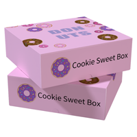 Faltbare flache Papp plätzchen süße Dessert Donut Box Verpackung benutzer definierte Druck Versand Party Dessert Donut Papier Box