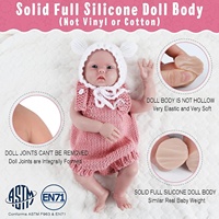 17.5 pouces Full Body Silicone Baby Doll Chauve Réel Réaliste Reborn Poupées pour DIY Lovers Collectionneurs