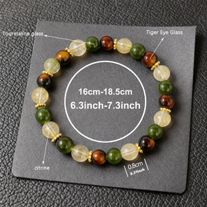 Tiger's Eye Citrine Green Treasure <b>Beaded</b> <b>Bracelet</b> For Women Menopause Support Natural Stone Jewelry Casual Wear - Product Image 3