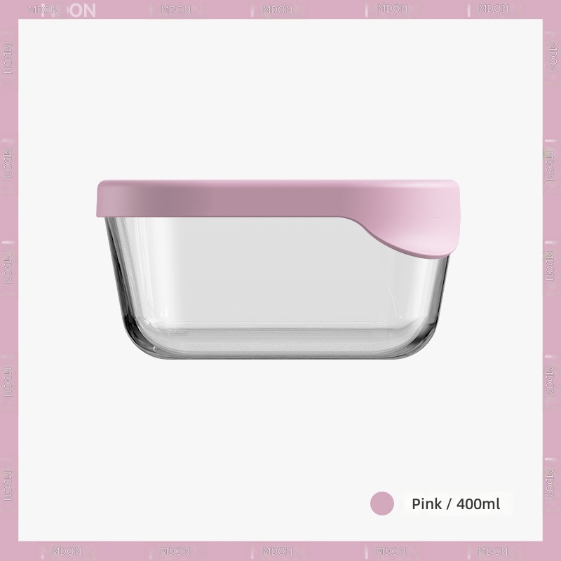 Boîte à déjeuner Bento en verre violet - 400 ml