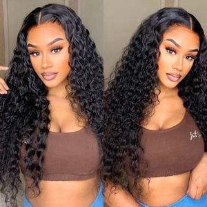 Pelucas de Cabello Humano con Ondas de Agua Camboyanas de 40 Pulgadas, Peluca Completa con Encaje Frontal Suizo HD, Pelucas con Encaje Frontal Rizado Profundo - Product Image 1