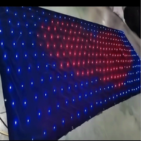 RGB LED DJ ışığı görüş perdeleri DMX512 ses kontrolü beyaz ve mavi yayan yıldız Video bez parti kulübü KTV aydınlatma için