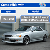 Lot de 3 emblèmes d'origine pour coffre arrière, autocollants de voiture pour Toyota JZX100 Cresta Mark Chaser 1996-2000, kits de décalcomanies pour voiture