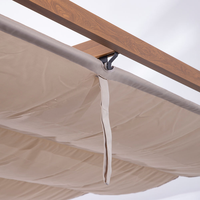 Pergola extérieure moderne en aluminium avec revêtement en poudre et kit de toit à lames orientables