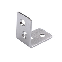 Connecteur d'angle en acier inoxydable brossé à trou positif, support d'angle encastré pour caisse en bois, connecteur en fer à 90 degrés