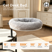 Lit pour chat sur pied, personnalisé, en gros, 40*40cm, réglable en hauteur, à fixer, 360° °   Coussin de bureau rotatif non pliable en peluche pour animaux de compagnie