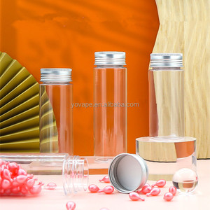 Bình Ống Miệng Rộng Trong Suốt Bình Ống Nhựa 100G 120 G 150G 200Ml 250G 200G 4Oz <span class=keywords><strong>5</strong></span> <span class=keywords><strong>Ounce</strong></span> 6Oz Có Nắp Nhôm Màu Bạc - Product Image 1