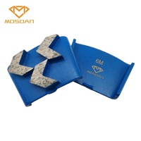 Ez Change plaque de meulage diamant à trois flèches en métal pour la préparation du béton