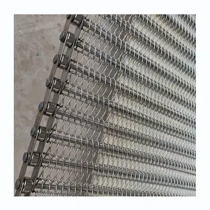 304 316 316L paslanmaz çelik zincirli tahrik sistemi dengeli Spiral tel örgü konveyör kemerler zincir bağlantı konveyör bantları tedarikçisi