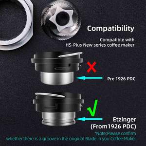 1 ENSEMBLE de meules de broyeur de 48 mm compatibles avec la nouvelle série HS-Plus, remplacement de la meule supérieure et inférieure pour les machines à café expresso - Product Image 3