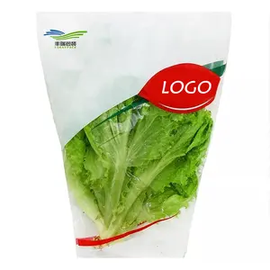 Fresco frutta verdura fresca cibo lattuga OPP CPP BOPP Wicket cono sacchetto di cibo congelato packagingper l'imballaggio personalizzato in plastica trasparente PE