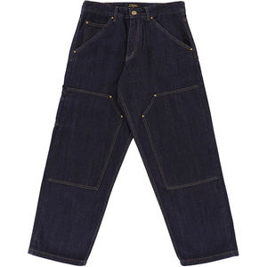 Wholesale Winter Washed Streetwear Raw Denim Jeans Men Plus Size Loose <b>Patch</b> Double <b>Knee</b> Fashion Skate Straight Jeans - Product Image 3
