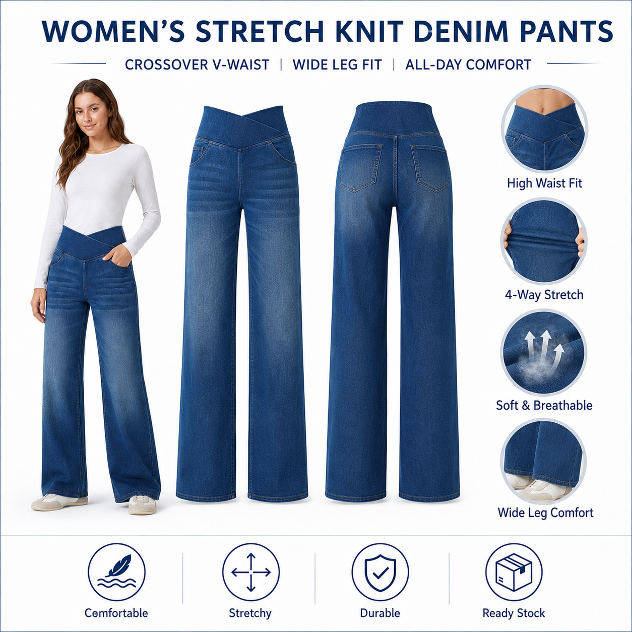 Colombian Style Butt Lift Jeans Women High Waist Tummy Control Shapewear Denim Skinny Pants Push Up Leggings