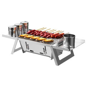 เตาย่างพับได้สแตนเลสสำหรับใช้งานกลางแจ้ง ขนาด 36x25 ซม. แบบหนาพิเศษ พกพาสะดวก พร้อมที่เก็บอุปกรณ์ - Product Image 3