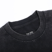 Fournisseur en gros de vêtements personnalisés : Lots de t-shirts vierges de qualité, avec logo OEM, t-shirts noirs délavés vintage, stock de vêtements