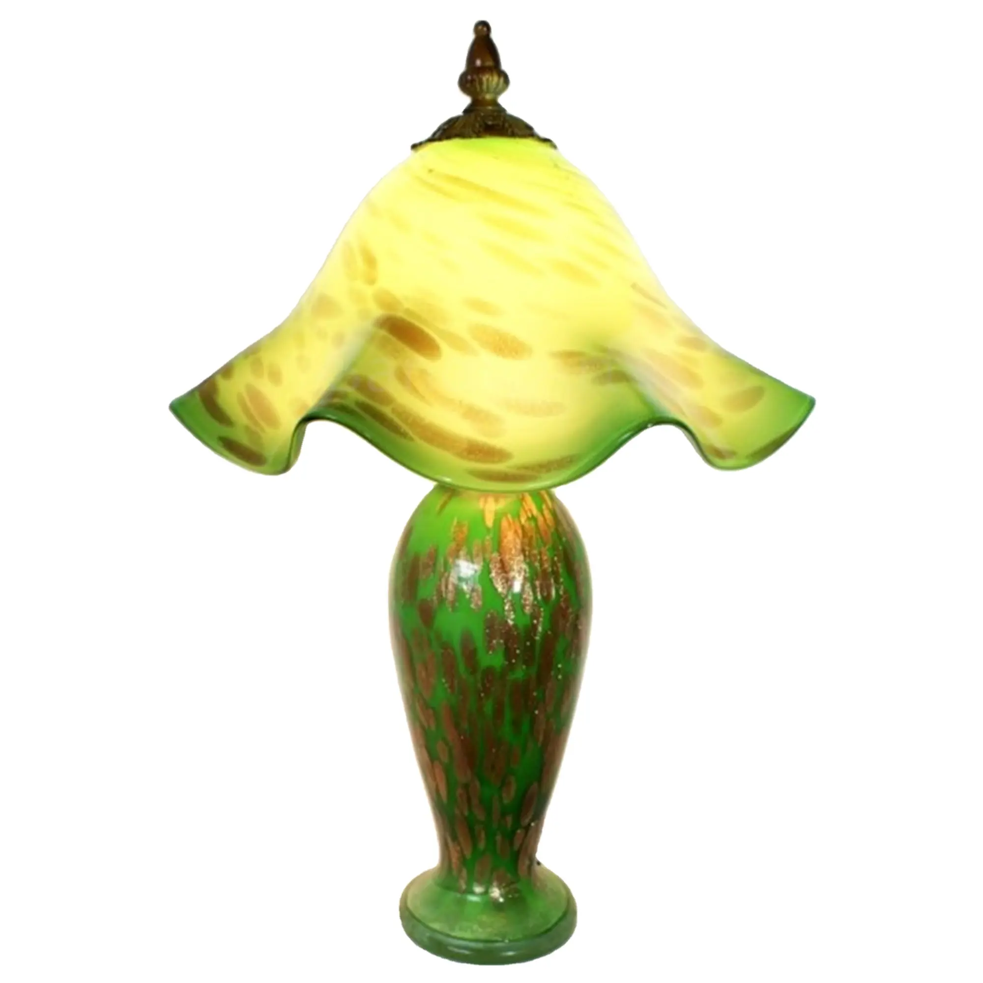 Зеленый и свежий натуральный стиль ручная работа из муранского стекла настольная лампа украшение для гостиной