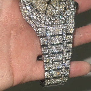 Ventes directes d'usine brillant <span class=keywords><strong>test</strong></span> de réussite verre saphir Moissanite montre mécanique cadran arabe noir montre-bracelet étanche pour hommes - Product Image 4