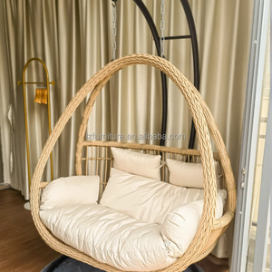 Muebles de exterior modernos de ratán, silla colgante de jardín natural, silla colgante de ratán para balcón. - Product Image 6