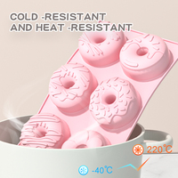 Moule à donuts en silicone 6 cavités, écologique, résistant à la chaleur, antiadhésif, compatible four, qualité alimentaire, pour pâtisserie DIY – Nouveauté 2026, Offre Spéciale