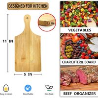 Planche à découper artisanale durable en bambou, compacte et peu encombrante, ensemble de mini-plats de service en bois organique