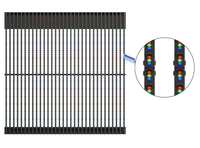 Écran LED transparent en maille P15.6 pour extérieur, 10000 nits, taux de rafraîchissement élevé, panneau mural vidéo d'animation 3D