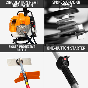 Nouveau Type de support complet du corps moteur à essence alimenté Machine de nettoyage d'arbustes débroussailleuse sac à dos tondeuse - Product Image 2