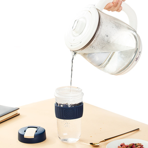 <span class=keywords><strong>Noticias</strong></span> transparentes Botellas de jugo de vidrio <span class=keywords><strong>con</strong></span> tazas de plástico PP Tapa de café y pajita - Product Image 3