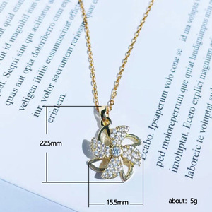 Collana con Ciondolo a Forma di Mulino a Vento Rotante per Donne, Accessorio Semplice da Indossare Quotidianamente - Product Image 5