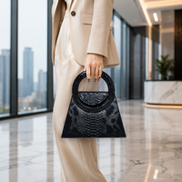 Nouvelle Pochette Élégante pour Femme, Sac de Soirée Unique en Cuir PU avec Chaîne, Sac à Bandoulière à Poignée Ronde, Motif Crocodile, Sacs à Main Quotidiens