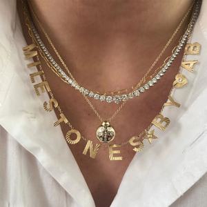 สร้อยคอแฟชั่นดีไซน์เนอร์ทรงด้วงประดับเพชรซิคอนสำหรับผู้หญิง สไตล์โบฮีเมียน ชุบทอง 14k ผลิตจากสแตนเลสสตีล 316L PVD - Product Image 1