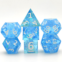 Jeu de dés en résine, vente entière, dés à bord tranchant pour le jeu de rôle