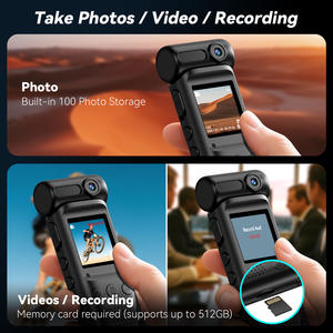 Caméra d'action Resen 1080P, enregistreur vidéo portable avec lecture sur écran pour les sports et les réunions - Product Image 3