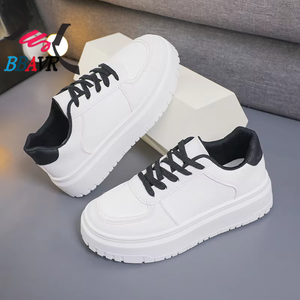 Zapatos Deportivos Casuales de PU para Mujer, Primavera 2025, Blancos, Impermeables, con Plataforma, Suela Gruesa de Espuma de Alta Calidad - Product Image 6