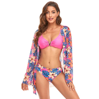 Hot Sexy maillot de bain femme imprimé couleur maillots de bain Micro string coupe haute Bikini ensemble Biquini Triangle maillots de bain