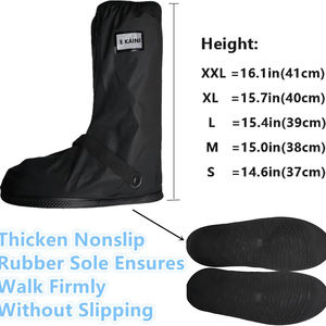 Pelindung Sepatu Lipat Tahan Lama Anti Selip Tahan Aus untuk Luar Ruangan, Model Tabung Panjang, Unisex, Terintegrasi - Product Image 3