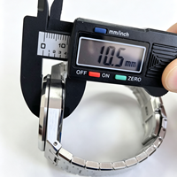 Montre mécanique haut de gamme ultra-fine pour homme, design de créateur, qualité supérieure, cadran noir, acier inoxydable, pour homme