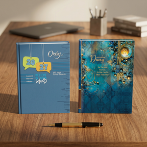 Retro Premium Screen Printed B5 <b>Hardback</b> Diary Planner <b>Notebook</b> for Office School Promotion Gift - Product Image 5
