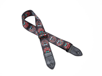 Ceintures de guitare rock réglables par transfert de chaleur personnalisées Sangles de guitare en cuir de coton pour guitares